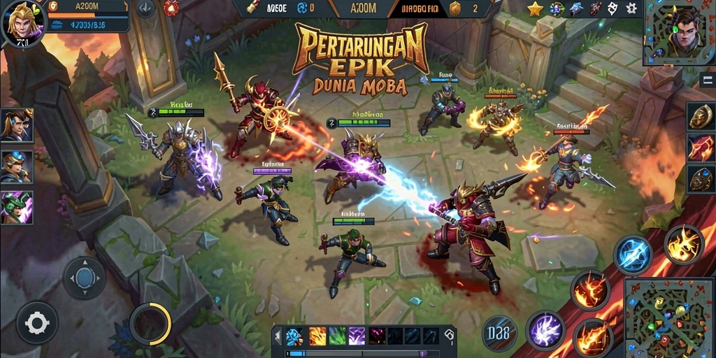 Gameplay A200M yang memikat dalam pertarungan tim.