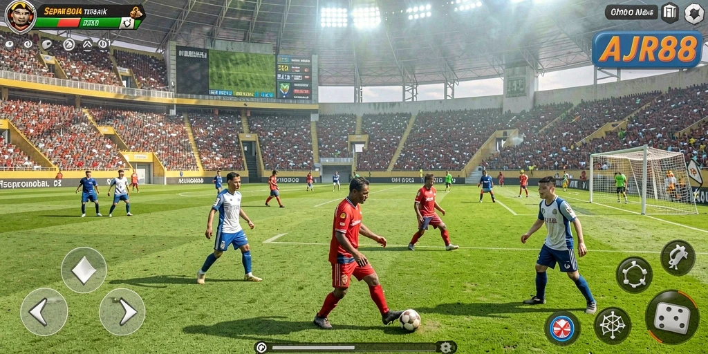 Tampilan screenshot utama AJR88 menampilkan aksi seru di lapangan.