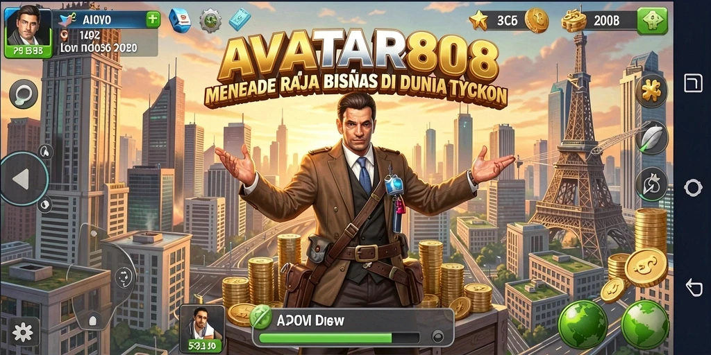 Tampilan gameplay seru dalam AVATAR808 dengan elemen Tycoon yang menarik.