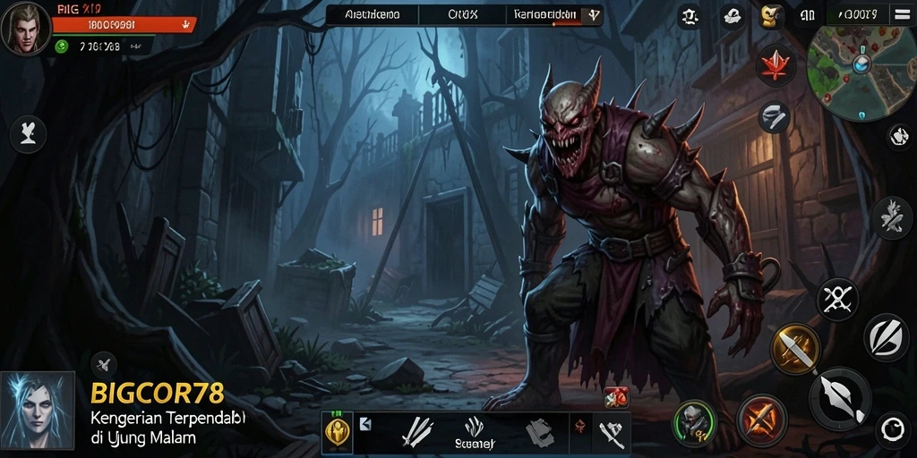 Tangkapan layar menunjukkan momen mencekam dalam gameplay BIGCOR78.