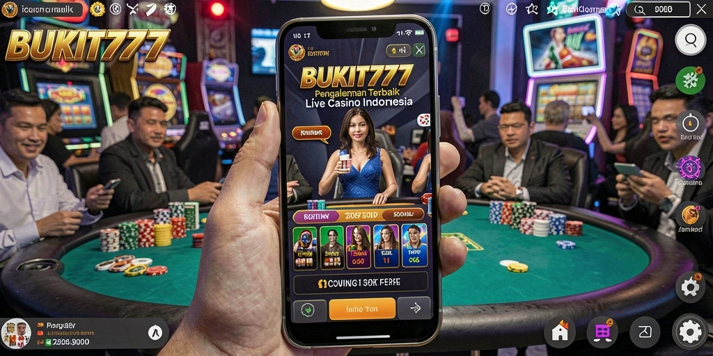 Tampilan gameplay Live Casino BUKIT777 dengan dealer langsung yang profesional.