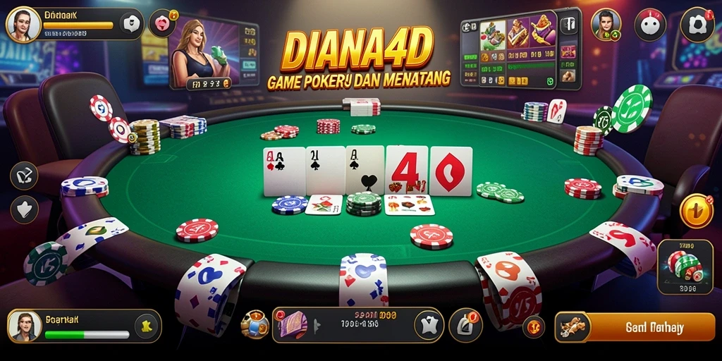 Gameplay Poker yang mendebarkan di DIANA4D