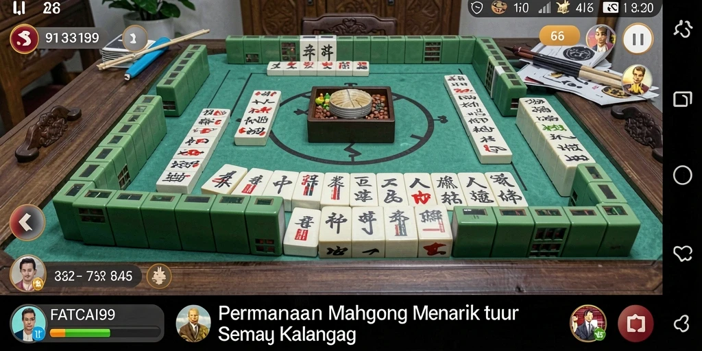 Tampilan gameplay yang menarik dari FATCAI99 dengan elemen Mahjong.