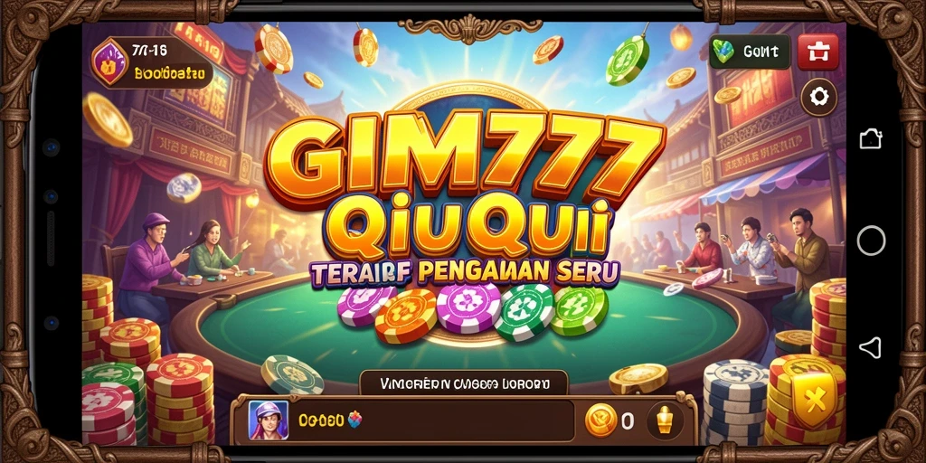 Screenshot GIM777 menampilkan aksi seru dalam permainan QiuQiu.