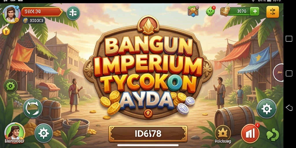 Screenshot dari gameplay ID678 yang menunjukkan pembangunan bisnis Tycoon.