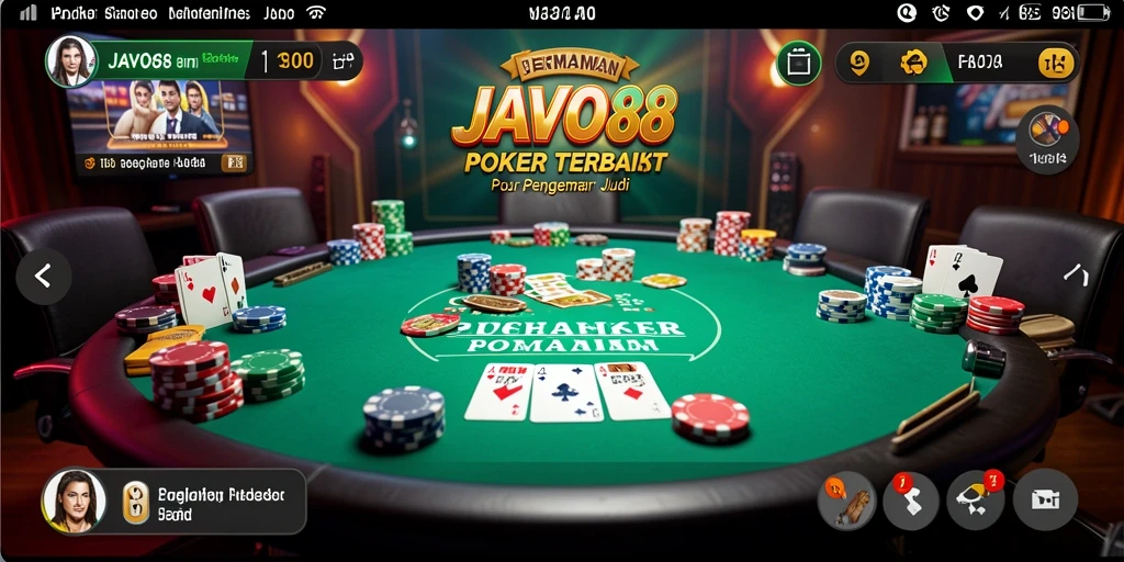 Tampilan utama JAVO88 menampilkan gameplay poker yang menarik.