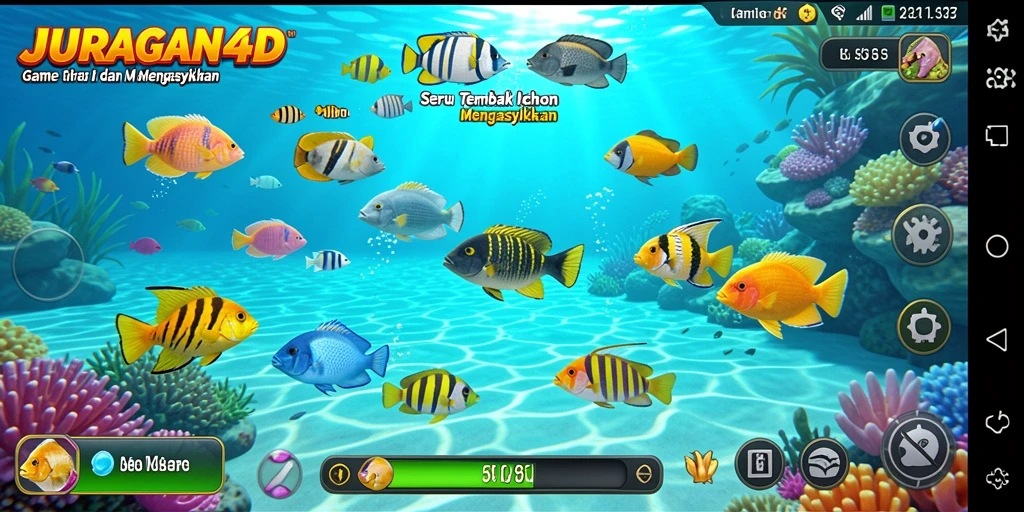 Tampilan gameplay seru dari JURAGAN4D saat menangkap ikan.