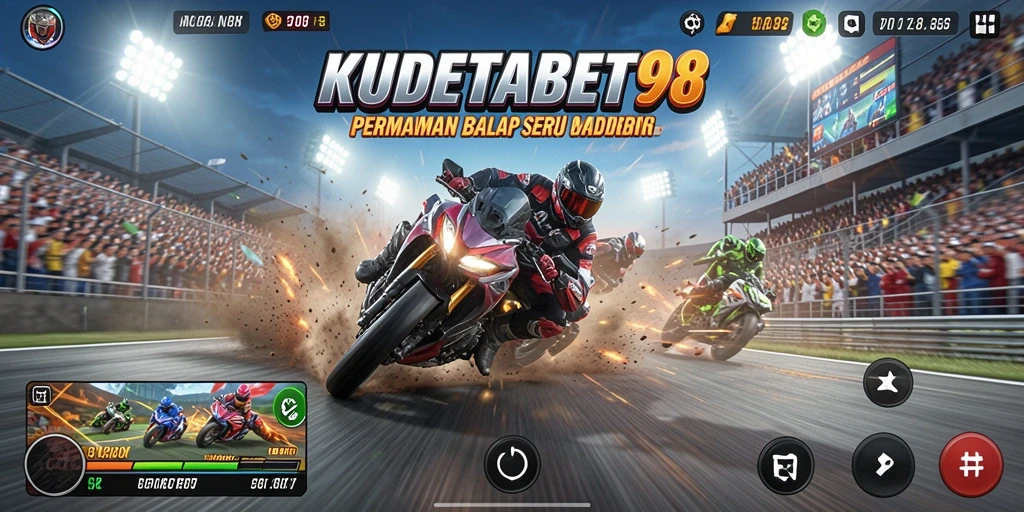 Tampilan gameplay balapan seru di KUDETABET98.