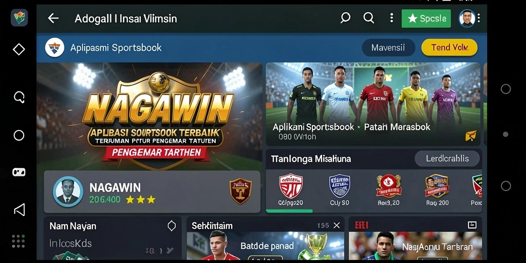 Tampilan atraktif gameplay Sportsbook di NAGAWIN.