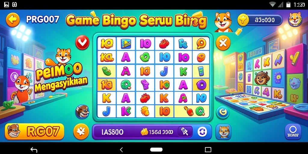 Tampilan gameplay Bingo yang menegangkan di PRG007.