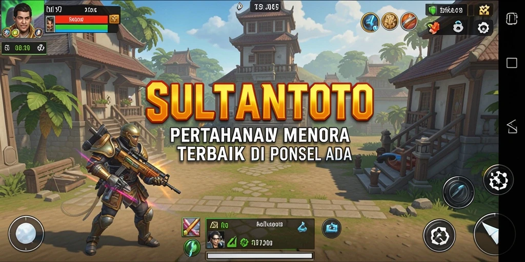 Tampilan gameplay SULTANTOTO yang seru dengan strategi Tower Defense.