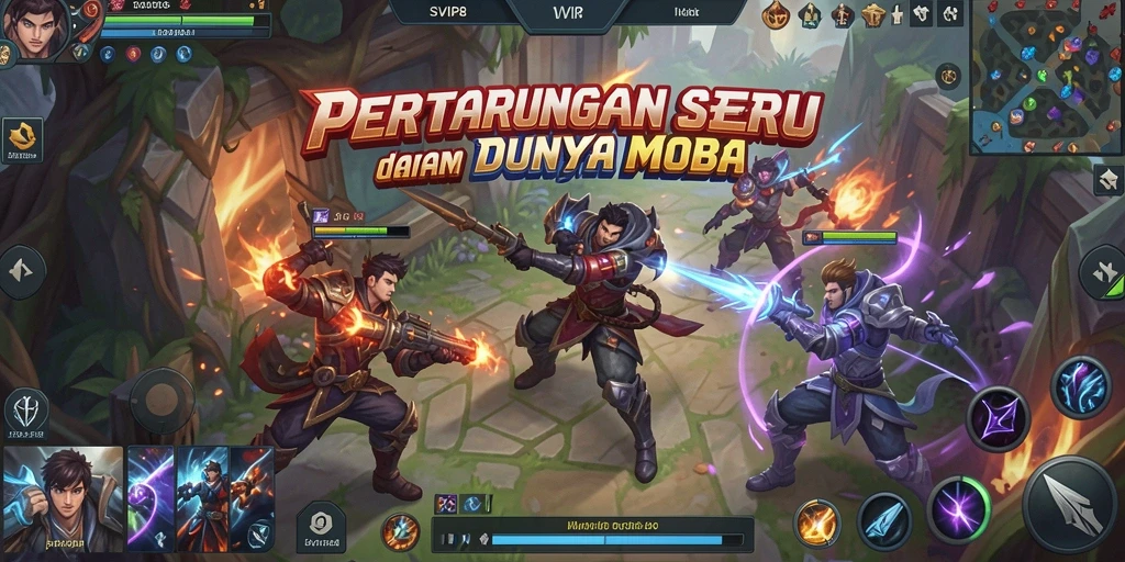 Tangkapan layar SVIP8 yang menampilkan aksi seru gameplay MOBA.