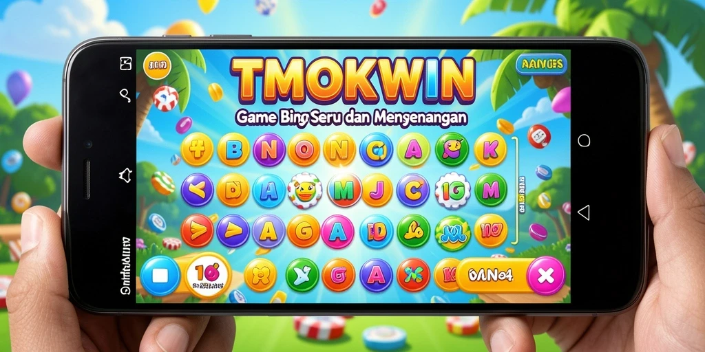 Screenshot gameplay TMOKWIN menampilkan suasana permainan Bingo yang seru.