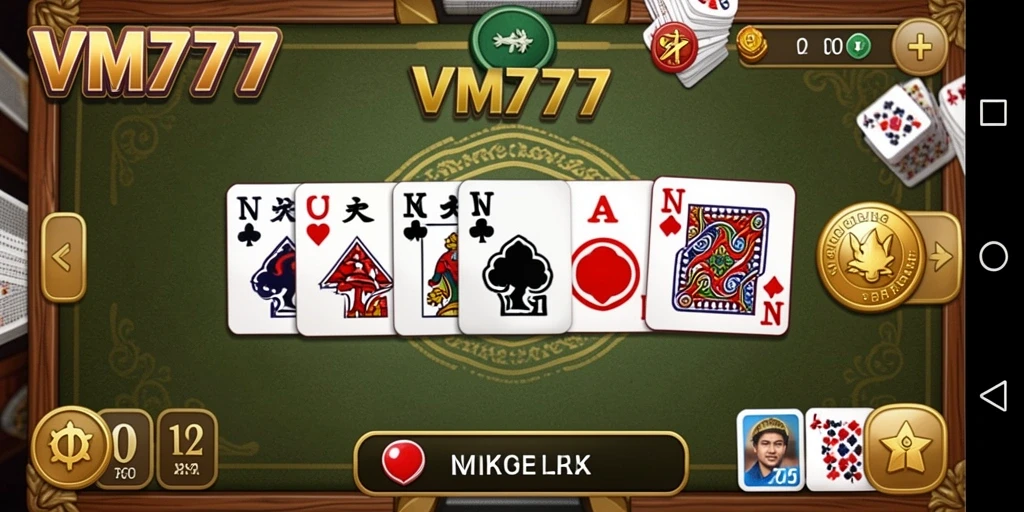 Tampilan gameplay seru di VM777, nikmati Domino bersama teman.