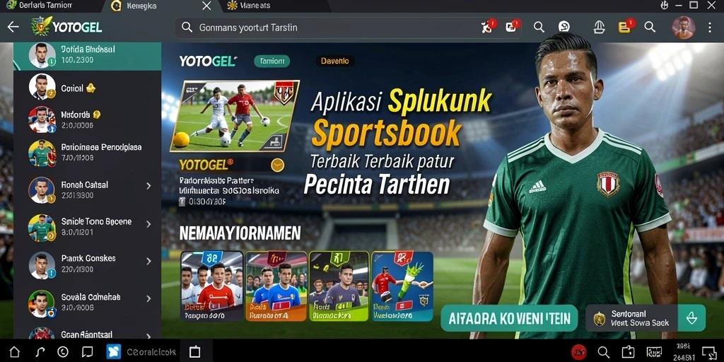 Tampilan menarik dari aplikasi YOTOGEL ketika bermain taruhan olahraga.